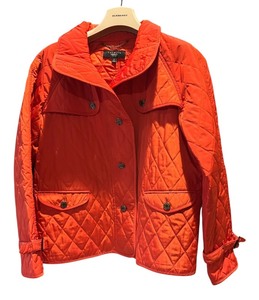 lot 115R image: K - Talbots Petite Size Small Orange Quilted Jacket