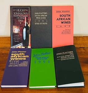 lot 122C image: LR - Set of 6 South African Wine Guide Books 1991-1997