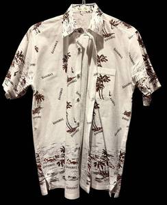 lot 205H image: MBR - Shoreline Bahamas Print Short Sleeve Shirt Size L
