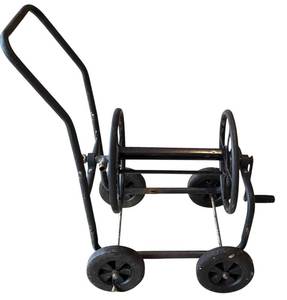 lot 207H image: G - Heavy Duty Metal Garden Hose Reel Cart with Wheels