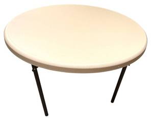 lot 230H image: LL - Iceberg Round Folding Table 47 Inch Diameter