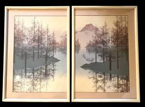 lot 233H image: LL - Pair of Framed James Hagen Austin Galleries Wall Art