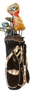 lot 247H image: LL - Ogio Golf Club Set with Bag, Callaway Great Big Bertha Driver, Irons, and Covers