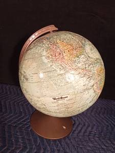 lot 28 image: World globe on stand