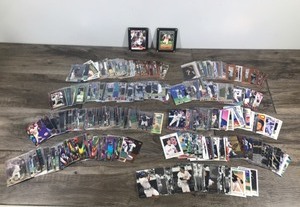 lot 227 image: Lot of Baseball Cards with 2 Football Cards in Protective Cases (John Elway & Randall Cunningham)