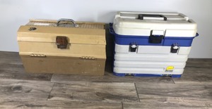 lot 273 image: 2 - Large Tackle Boxes - Plano & My Buddy Tackle Master