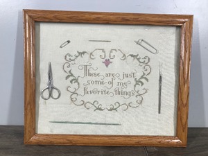 lot 277 image: Cross Stitch Framed Pitch - These are just some of my favorite things