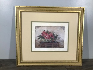 lot 278 image: Framed Pictures of Roses on a Desk