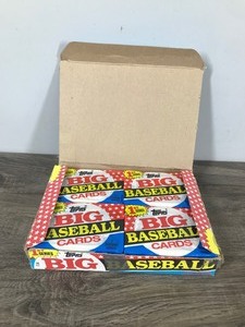 lot 279 image: Full Box of Unopened Packs of 1989 Topps Big Baseball Cards 1st Series - 36 Packs and 7 Cards to a Pack