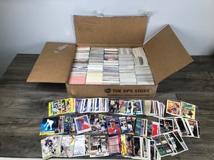 lot 280 image: Large Box of Sports Cards - Baseball - Football - Basketball - Hockey and More