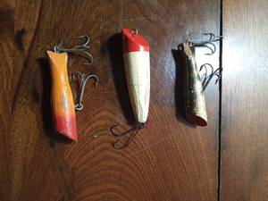 lot 77 image: South Bend Oreno fishing lure, vintage fishing lure, vintage topwater fishing lure