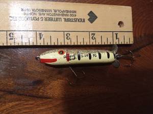 lot 64 image: Rare signed Albert Ford dazzler fishing lure