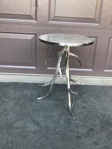 lot 7A image: Solid Metal Elk Horn Table - Smoke Free