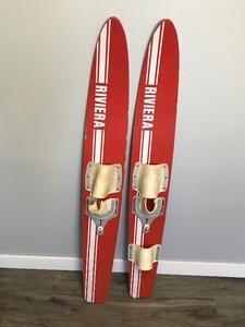 lot 310 image: Vintage Wooden Riviera Water Skiis