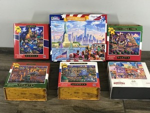 lot 325 image: Lot of 6 Puzzles  - 500 and 1000 Piece Puzzles