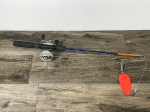 lot 349 image: Heavy Duty Ice Fishing Rod with a Champion D-A-M Quick 700B Reel (Made in West Germany)