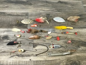 lot 364 image: Lot of Collectible Fishing Lures and More - see description for more info