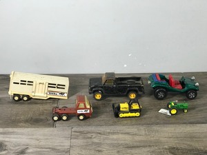lot 379 image: Lot of Tonka Die Cast Trucks, ERTL John Deere Tractor and More