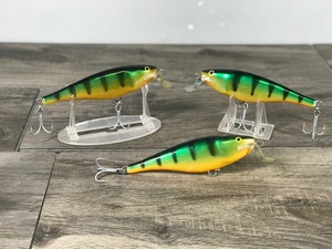 lot 388 image: 3 - Large Metal Bodied Rapala Fishing Lures - 6.5 Long