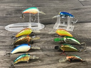 lot 391 image: Lot of 10 Norman Crank Bait Fishing Lures
