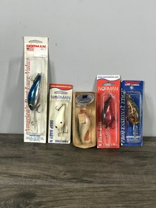 lot 392 image: Lot of 5 Norman Fishing Lures in Original Packages