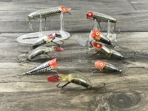 lot 404 image: Lot of 9 Heddon Collectible Fishing Lures - see description for more info