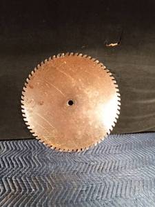 lot 111 image: Large vintage circular saw blade