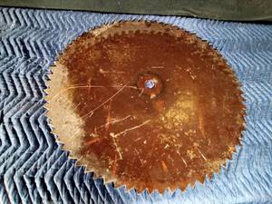 lot 112 image: Large vintage circular saw blade