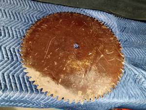 lot 113 image: Large vintage circular saw blade