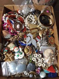 lot 125 image: Over 3 lbs. of assortment of vintage and new jewelry (some have markings)