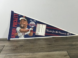 lot 415 image: Kirby Puckett 1984-1996 Thanks for the Memories Minnesota Twins Pennant