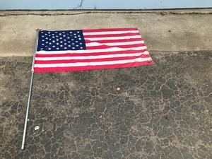lot 433 image: American Flag on Aluminum Pole with Eagle on Top