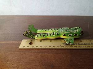 lot 171 image: Signed hand carved frog spearing decoy by Rich Brooks