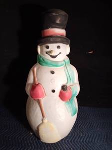 lot 194 image: Large vintage snowman blow mold