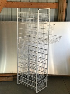 lot 441 image: 8 - Tier Metal Framed with Metal Baskets That Slide Out for Storage