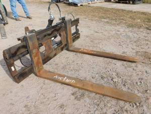 lot 38 image: Cascade Forklift Attachment - Side Shift Fork Positioner and Forks