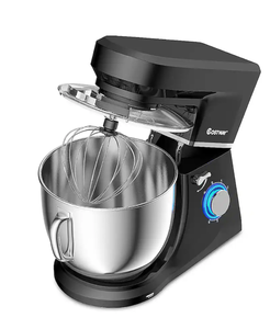 lot 31 image: Costway - Tilt-Head Stand Mixer 7.5 Qt 6 Speed 660W with Dough Hook, Whisk & Beater - Black