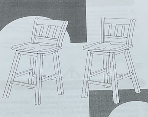 lot 32 image: SET OF 2 Bar Stools Black JV12586bk-24