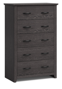 lot 51 image: Costway Tall Storage Dresser with 5 Pull-out Drawers for Bedroom Living Room 31 x 17 x 47 (L x W x H)