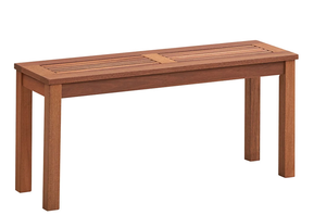 lot 96 image: Costway Patio Backless Bench 2-Seater Outdoor Dining Bench Solid Wood Garden Backyard 39.5 x 12 x 18.5 (L x W x H)