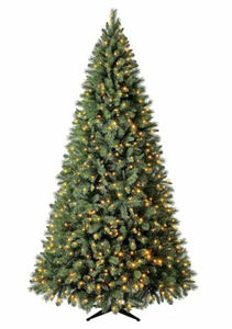lot 97 image: Holiday Time Prelit 850 LED Color-Changing Lights Woodlake Spruce Artificial Christmas Tree