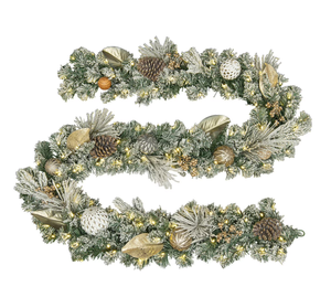 lot 101 image: Members Mark 9 Pre-Lit Decorated Garland