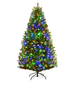 lot 264 image: Costway 5-ft Pre-lit Artificial Christmas Tree with Multicolor LED Lights