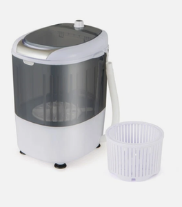 lot 272 image: Costway Mini Washing Machine Portable Laundry Washer Semi-Automatic Washer wSpin Basket