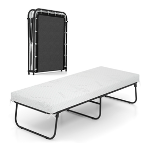 lot 278 image: Costway 75 x 31 Inch Folding Bed with Mattress Cot Size with Memory Foam