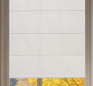 lot 281 image: Generic NN Cordless roman shades 28W64H BELGIUM Off-white