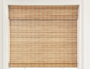 lot 293 image: LazBlinds No Tools No Drill Cordless Bamboo Roman Shades, Light Filtering Window Treatment, Roll Up Bamboo Blinds for Windows 31 W x 64 H, Brown