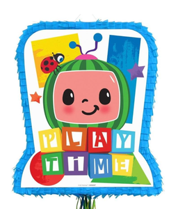 lot 362 image: Party City Ya Otta CoComelon Piata, Pull String, Party Supplies, 18 x 21.5