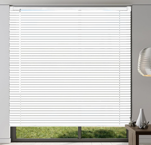 lot 288 image: taplzmg 1 Cordless Mini Blinds 43 W x 64 H, White Vinyl Blinds, Horizontal Light Filtering Blinds, Window Blinds for Indoor Windows, Office, Kitchen, Bathroom and Living Room.