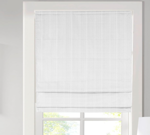 lot 297 image: NN Cordless roman shades 33W64H BELGIUM Off-white